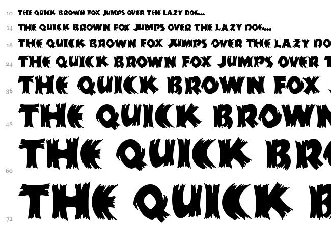 HFF Splintered Dream font waterfall